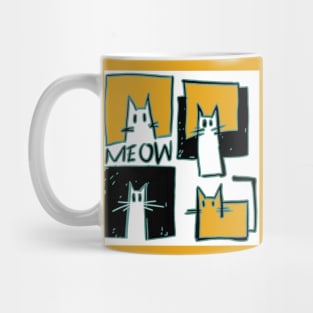 cubist cats Mug